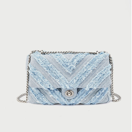 Stylish Denim Chain Bag Feminine Elegance