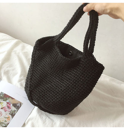 Large Crocheted Cotton Bucket Bag