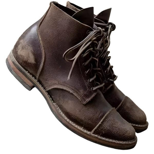 Men's Brown Leather High Top Boots