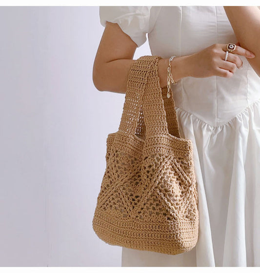 Minimalist Cotton Bucket Shoulder Bag