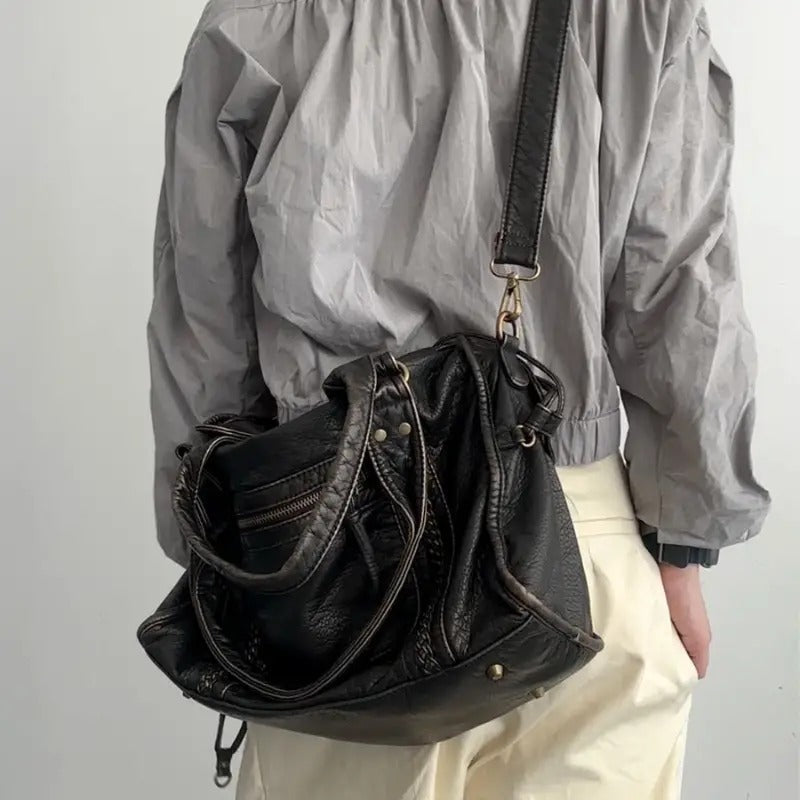 Timeless Elegance Vintage Leather Shoulder Bag