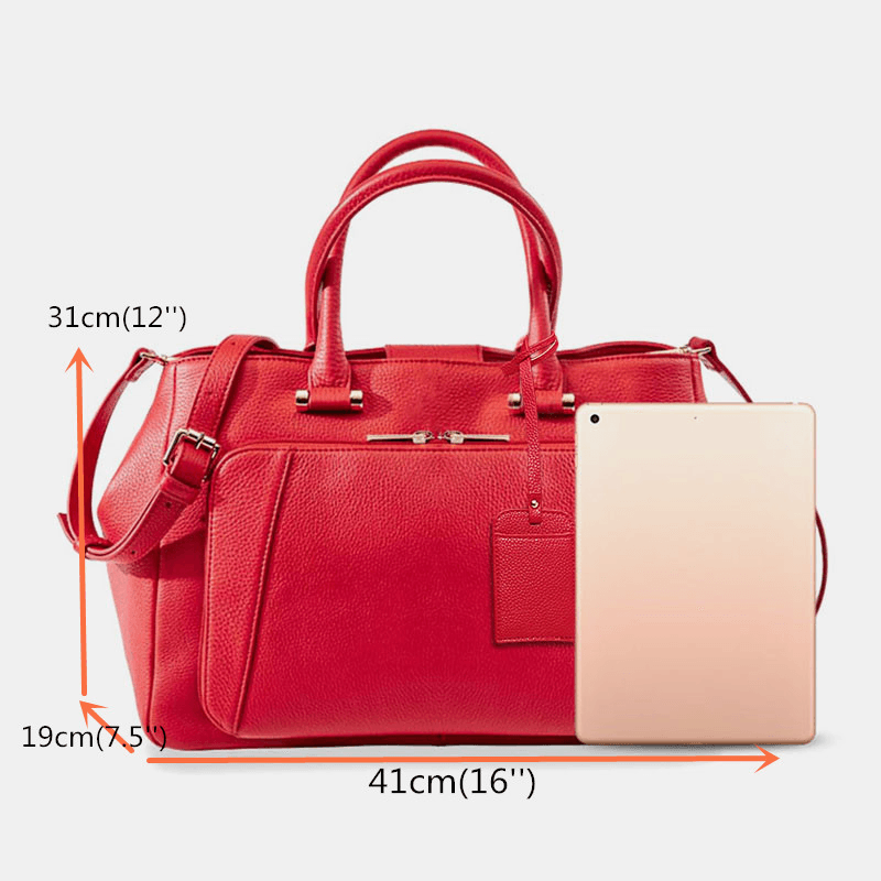 Timeless Quality Imitation Leather Spacious Handbag