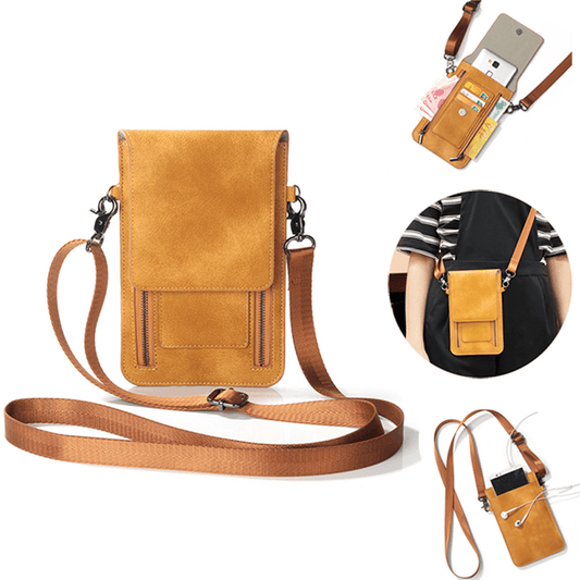 Vintage Elegance Leather Crossbody 6inch Bag