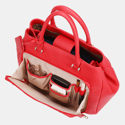 Timeless Quality Imitation Leather Spacious Handbag