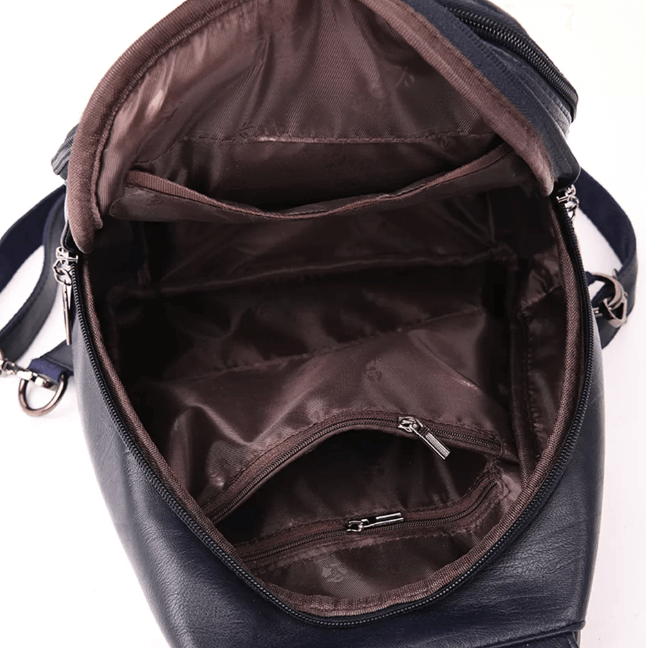 Chic and Stylish Leather Backpack for Urban Elegance Daily Use Pack Ready Compact Size