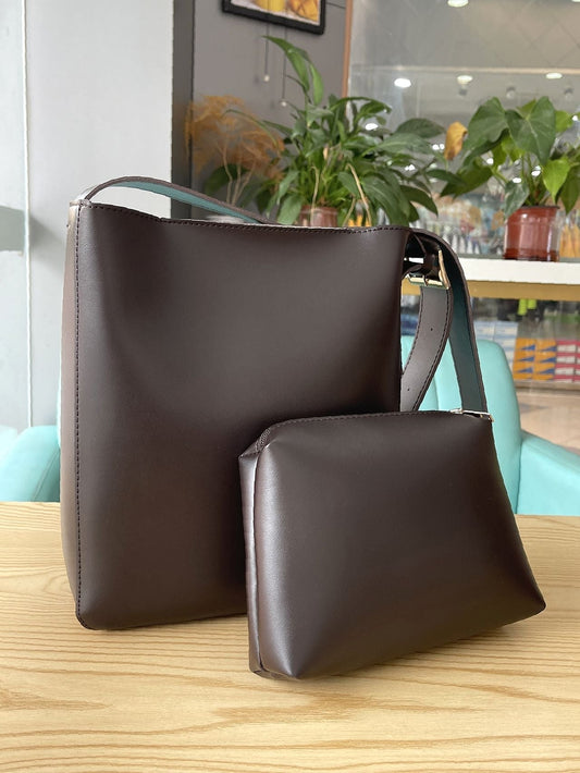 Ladies Leather Bucket Shoulder Bag