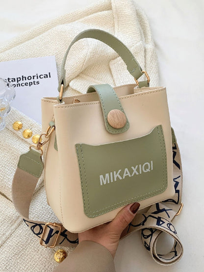 Chic Stylish Front Pocket Bucket Bag