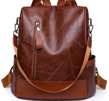 Elegant and Durable Leather Women's Backpack Daily Use Pack Ready Single Size