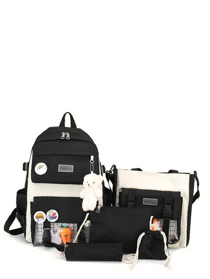 Cartoon Badge 5Pcs Set Backpack