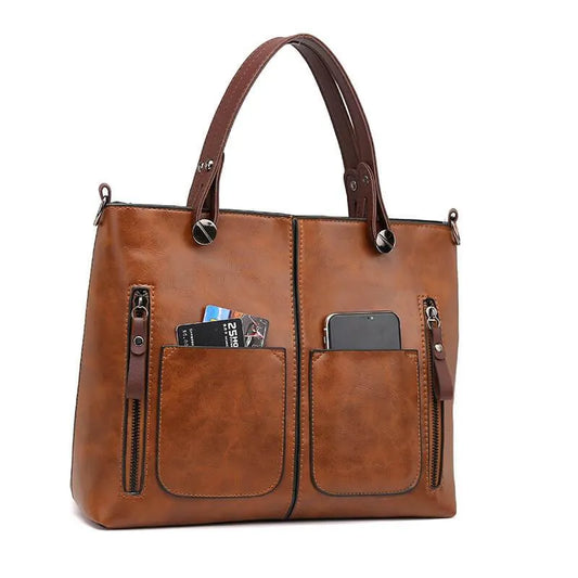 Elly Ladies Vintage Leather Shoulder Bag