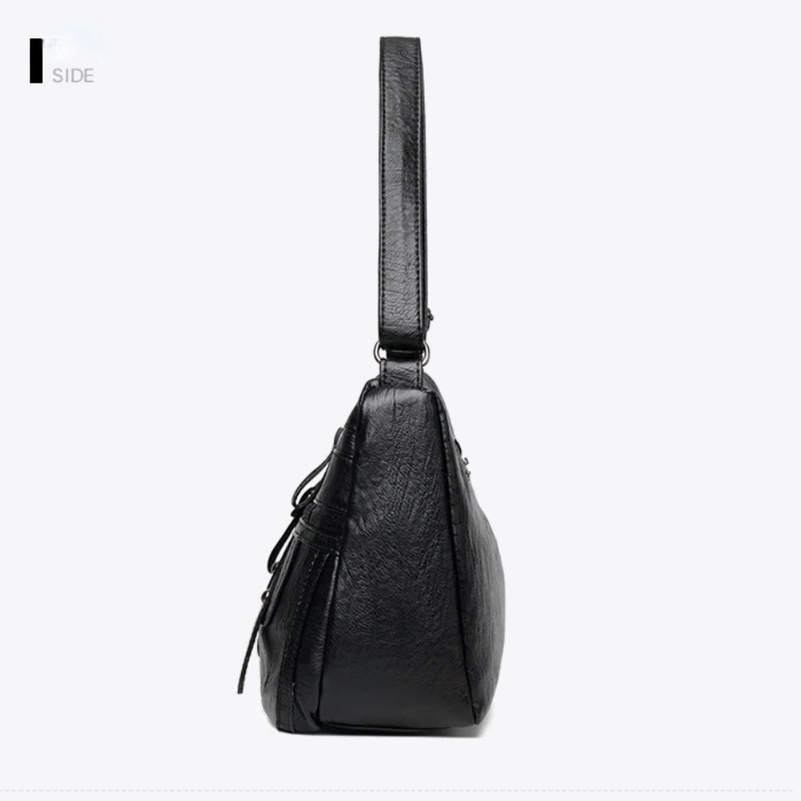 Women's Leather Multi Compartment Shoulder Sling Bag