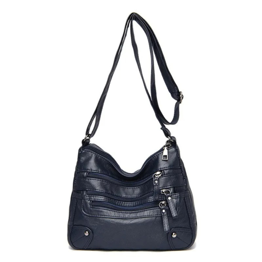 Women's Leather Shoulder Bag with Secure Pockets