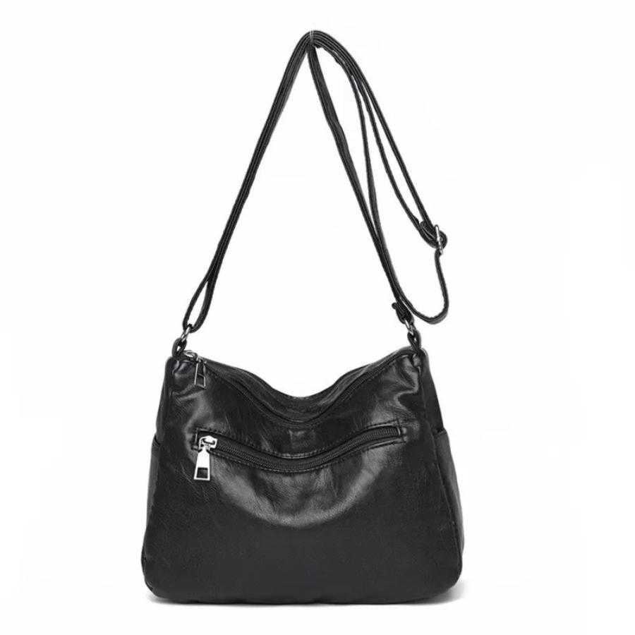 Women's Leather Shoulder Bag with Secure Pockets