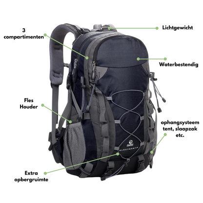 TrekElite Backpack - Versatile Outdoor Companion and Travel Organizer Pack Ready Compact