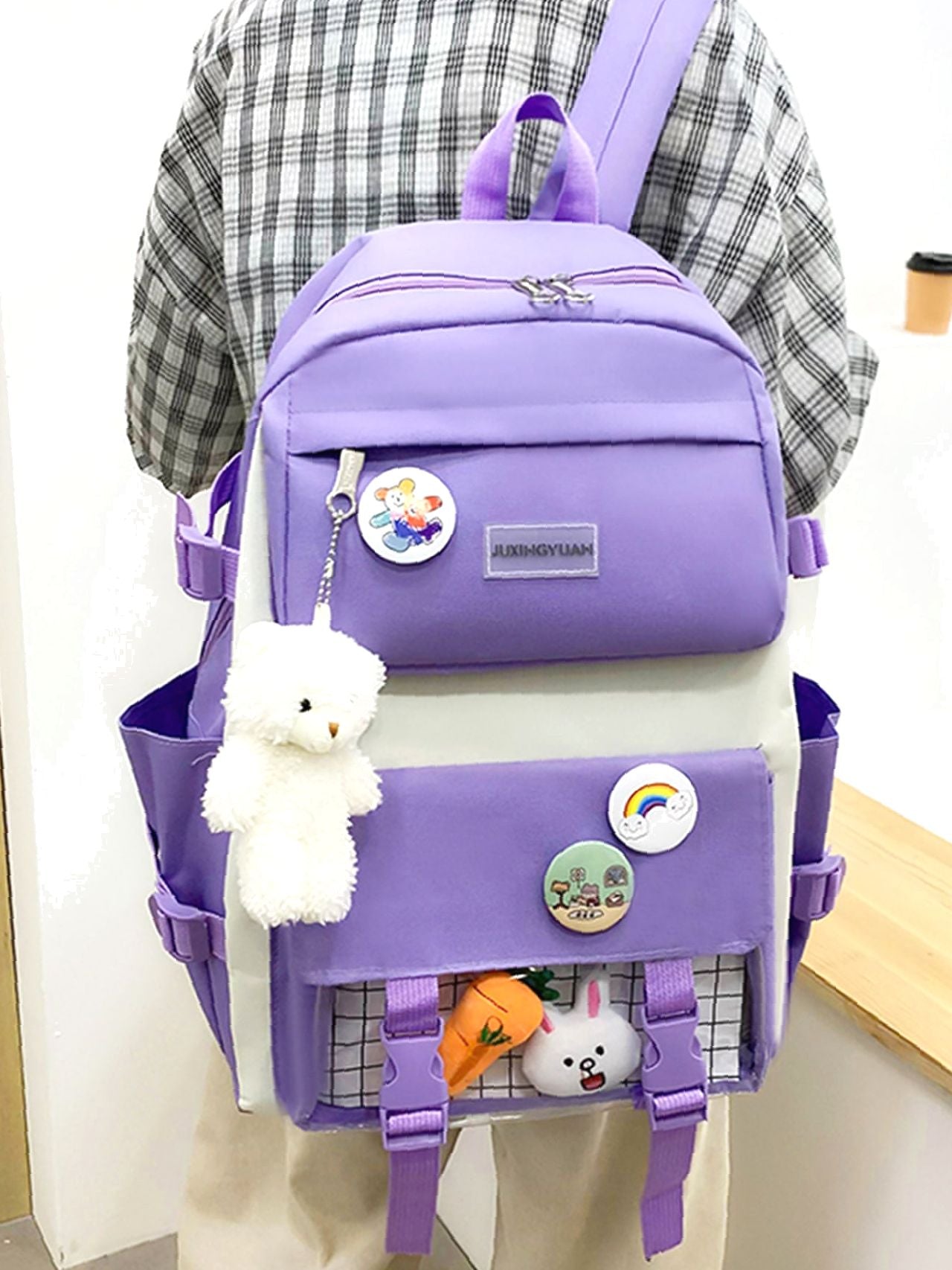 Cartoon Badge 5Pcs Set Backpack