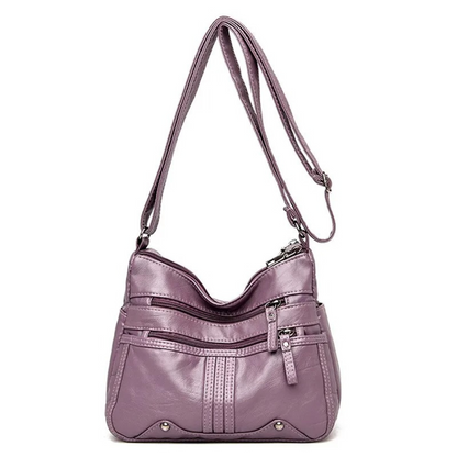 Women's Leather Shoulder Bag with Secure Pockets