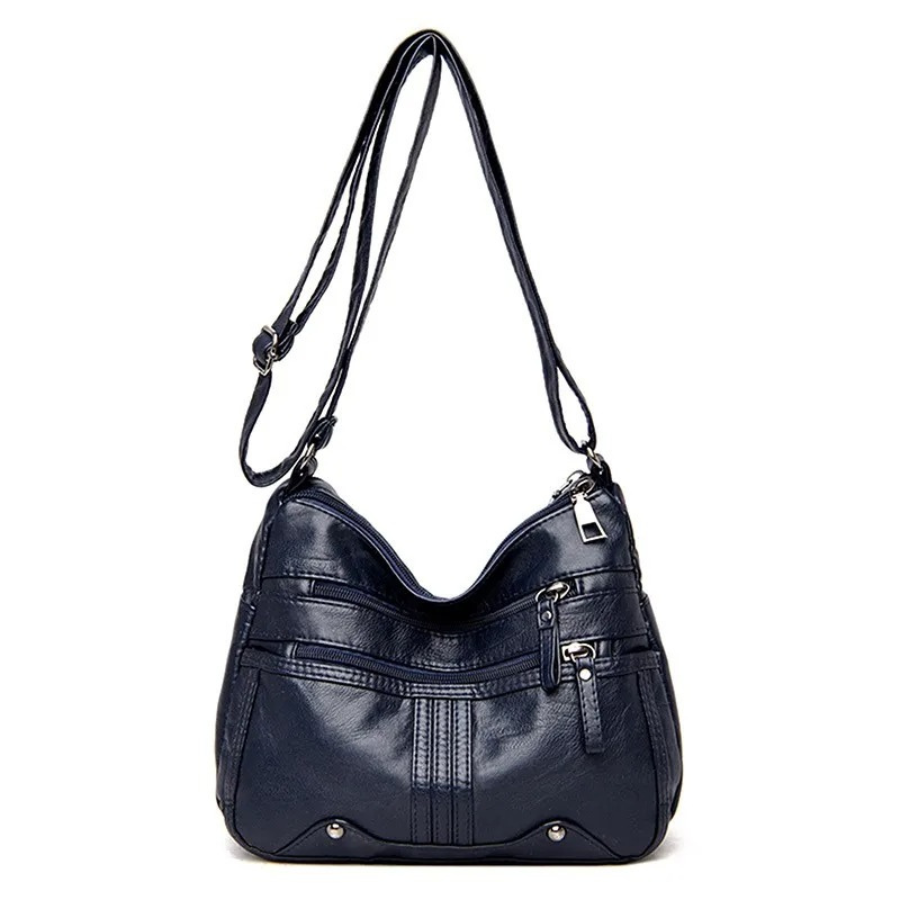 Women's Leather Shoulder Bag with Secure Pockets