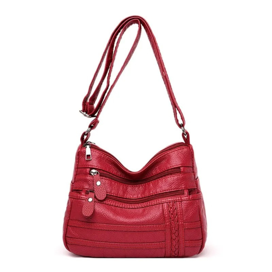 Women's Leather Shoulder Bag with Secure Pockets