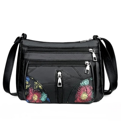 Women's Leather Shoulder Bag with Secure Pockets