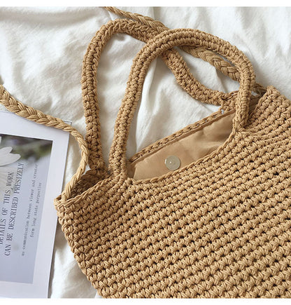 Large Crocheted Cotton Bucket Bag