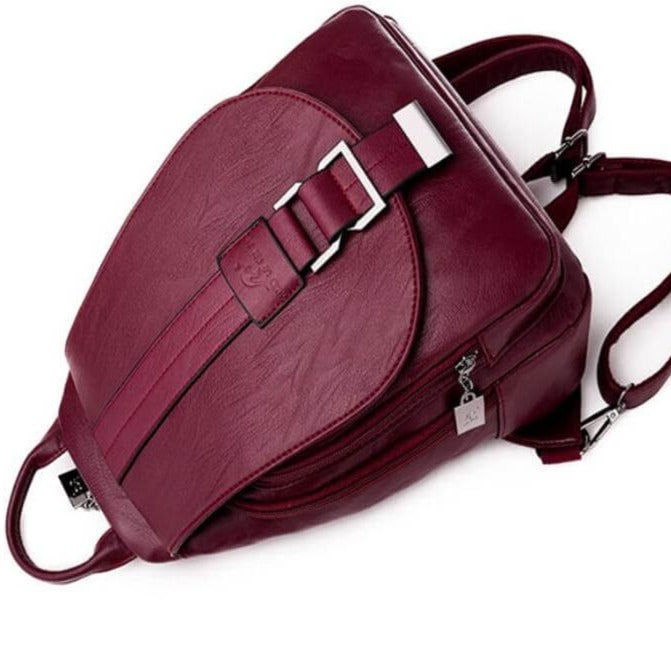 Chic and Stylish Leather Backpack for Urban Elegance Daily Use Pack Ready Compact Size