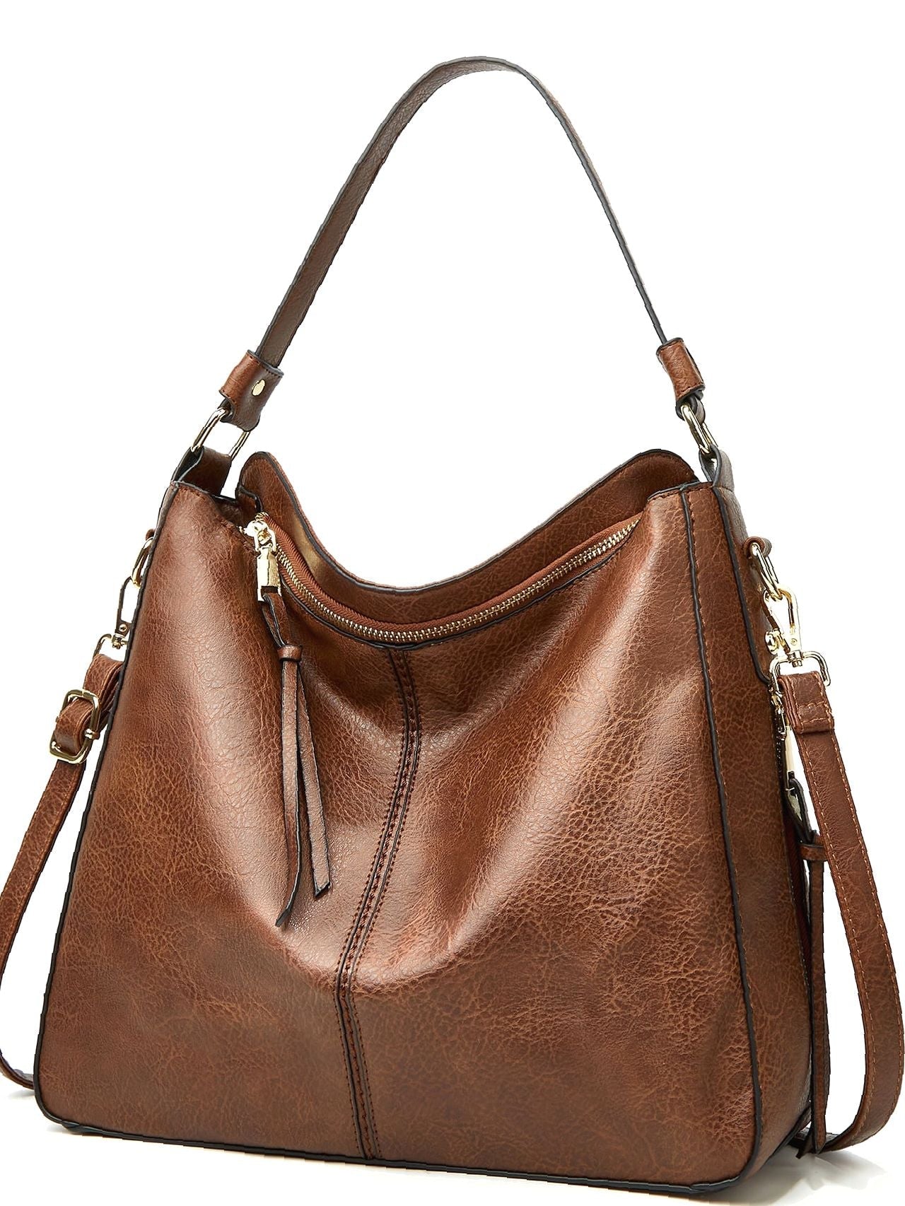 Brown Elegant Duo Minimalist Shoulder Bag