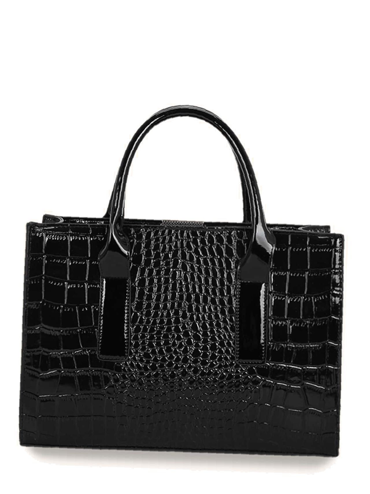 Allure Croco Embossed 3Pcs Satchel Set