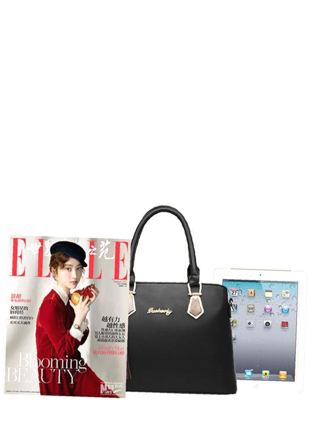 Elegant Ensemble Tote Bag Set Black