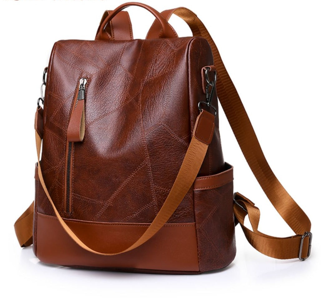 Elegant and Durable Leather Women's Backpack Daily Use Pack Ready Single Size