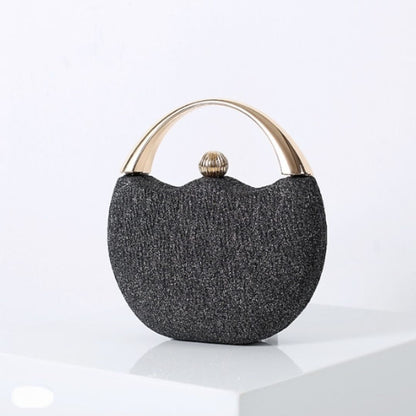 GlamChic Clutch With Metal Handle Compact