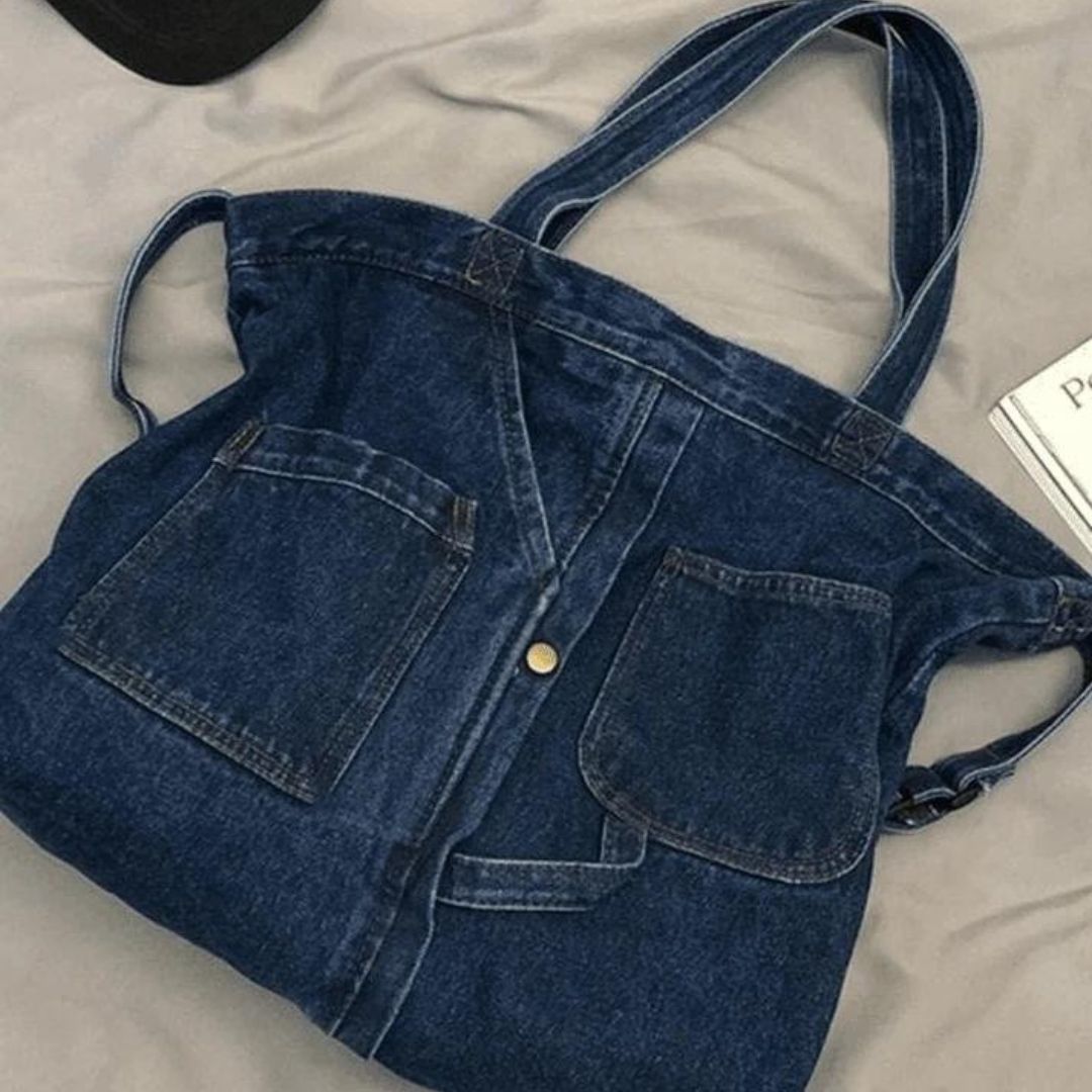 Urban Oversize Denim Shoulder Bag Ladies