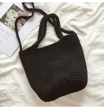 Large Crocheted Cotton Bucket Bag