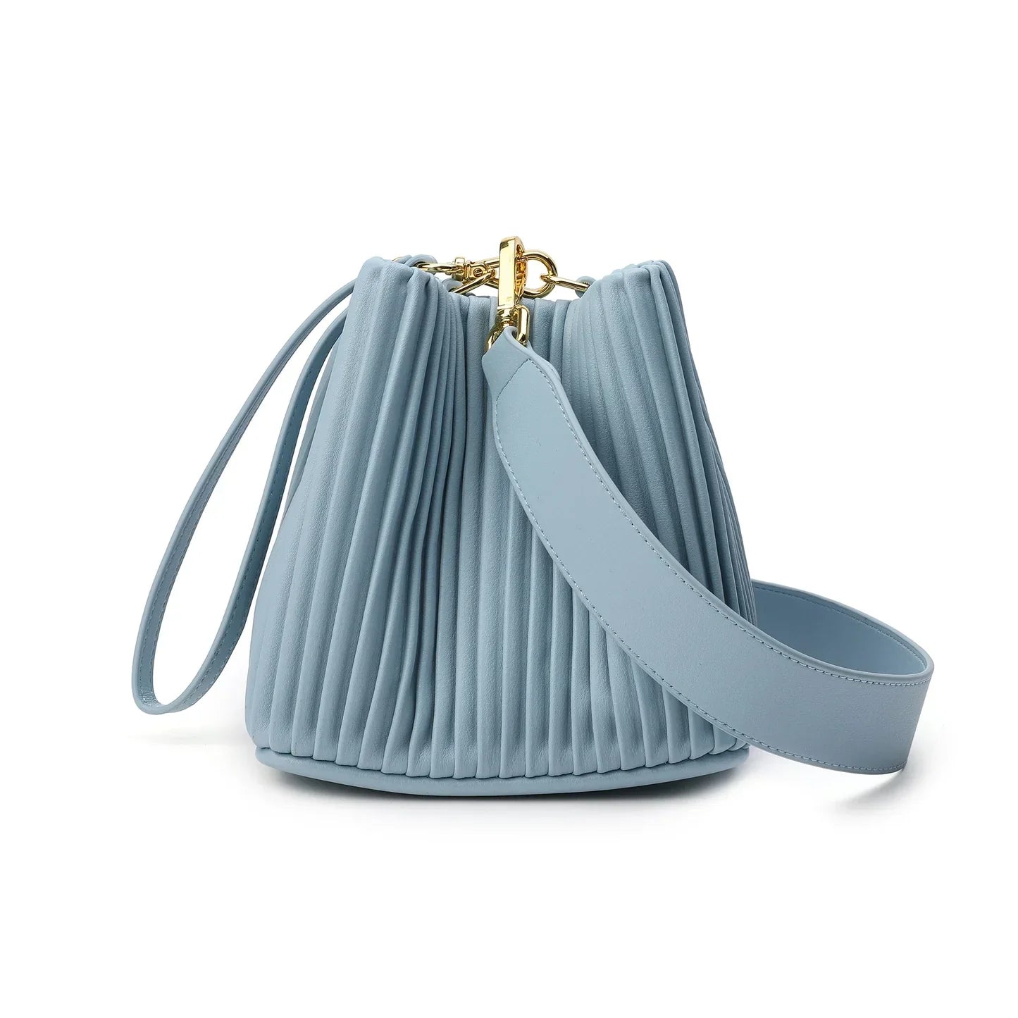 Chic Elegance Leather Bucket Bag