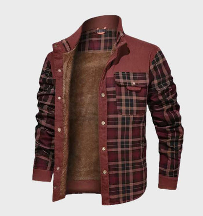 Men's Cozy Plaid Fleece Lined Flannel Jacket