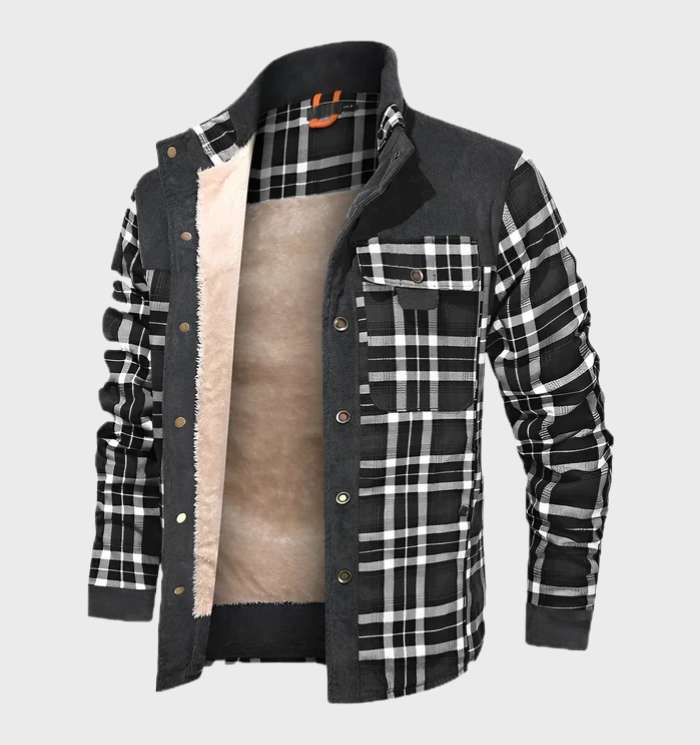 Men's Cozy Plaid Fleece Lined Flannel Jacket