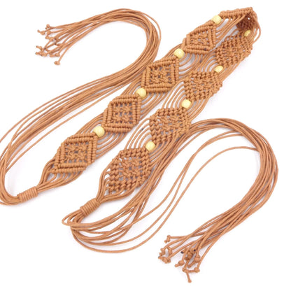 Boho Braided Belt for Ladies’ Dresses