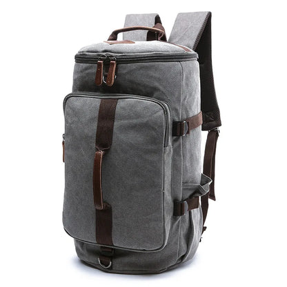 Men's Canvas Travel Bag Large Capacity Luggage for Weekend Trips Pack Ready 2 Sizes