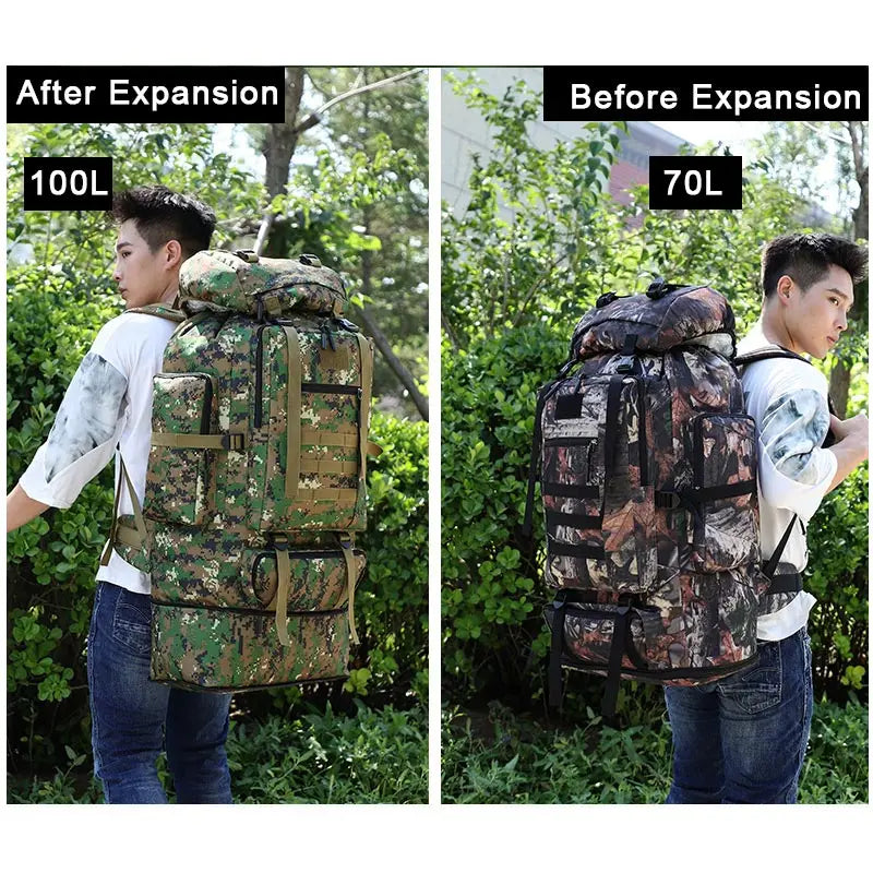 Expeditionary Military Tactical Backpack Survival Outdoor Adventures Pack Ready 100L