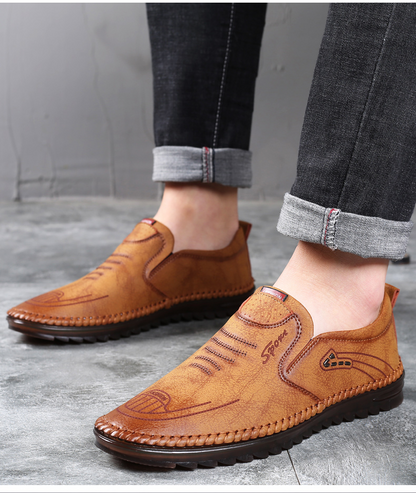 Elegant Breathable Leather Men's Moccasins