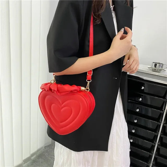 Ladies Heart shaped Compact Handbag