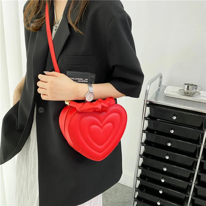 Ladies Heart shaped Compact Handbag