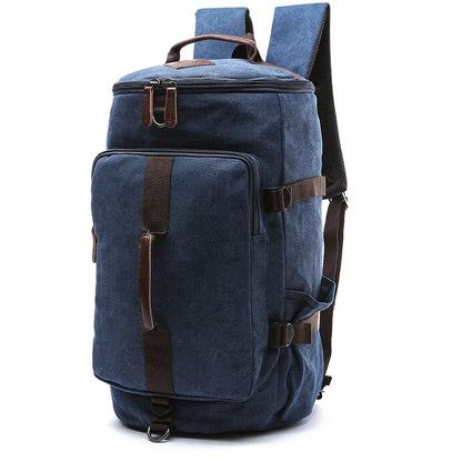 Men's Canvas Travel Bag Large Capacity Luggage for Weekend Trips Pack Ready 2 Sizes