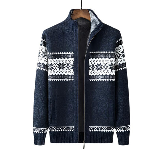 Men's Knitted Warm Fleece Cardigan