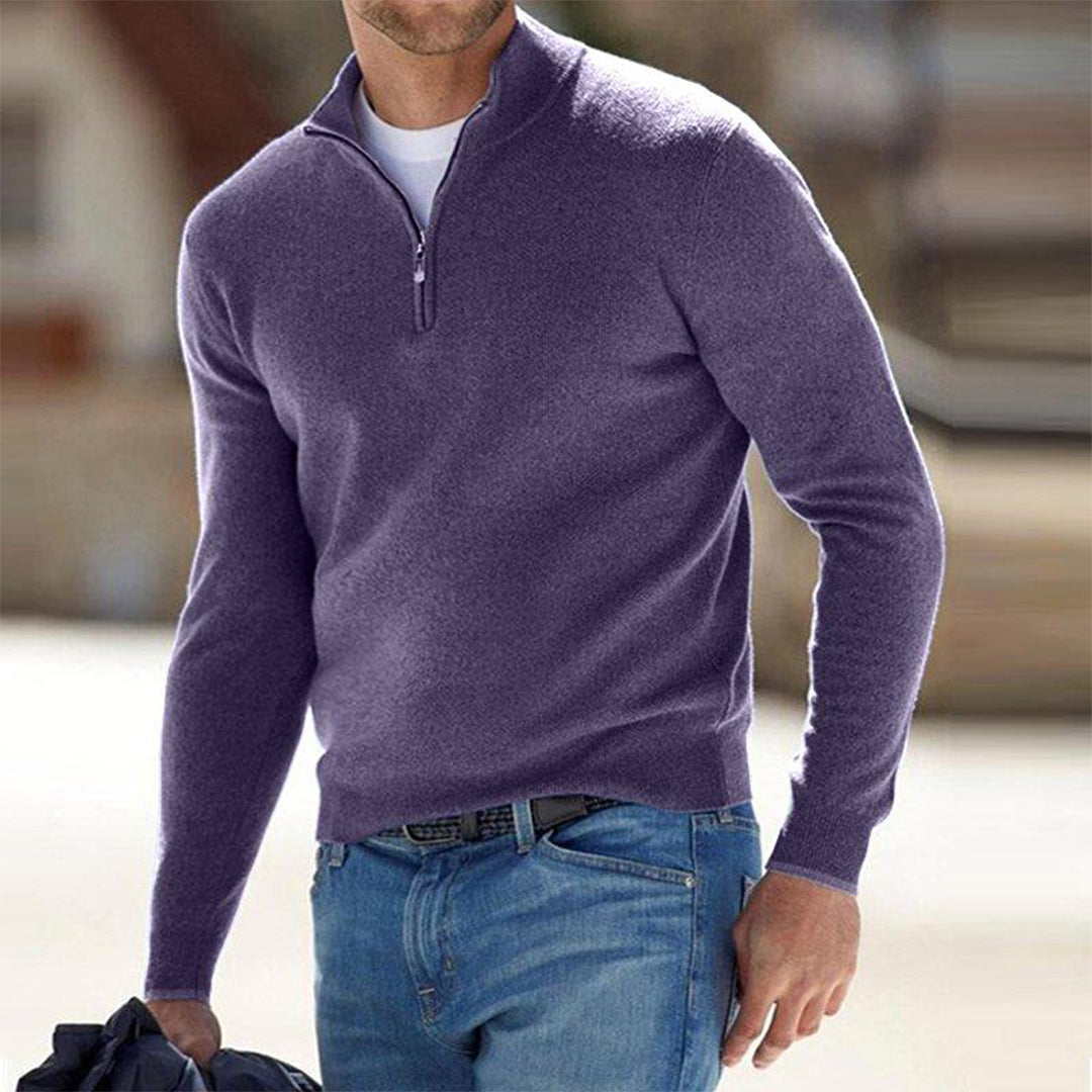 Classic Zip-Up Men's Sweater