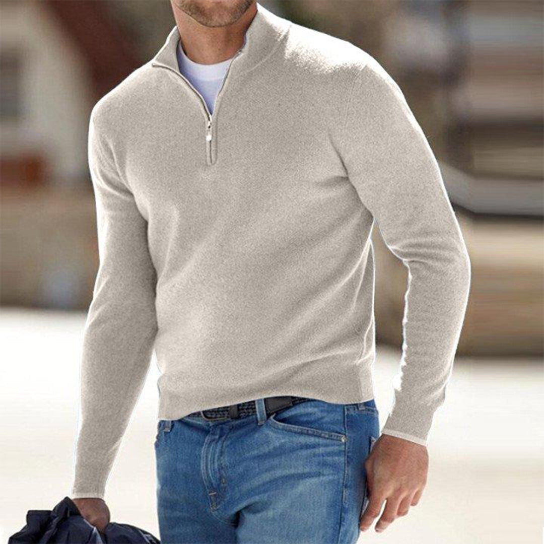 Classic Zip-Up Men's Sweater