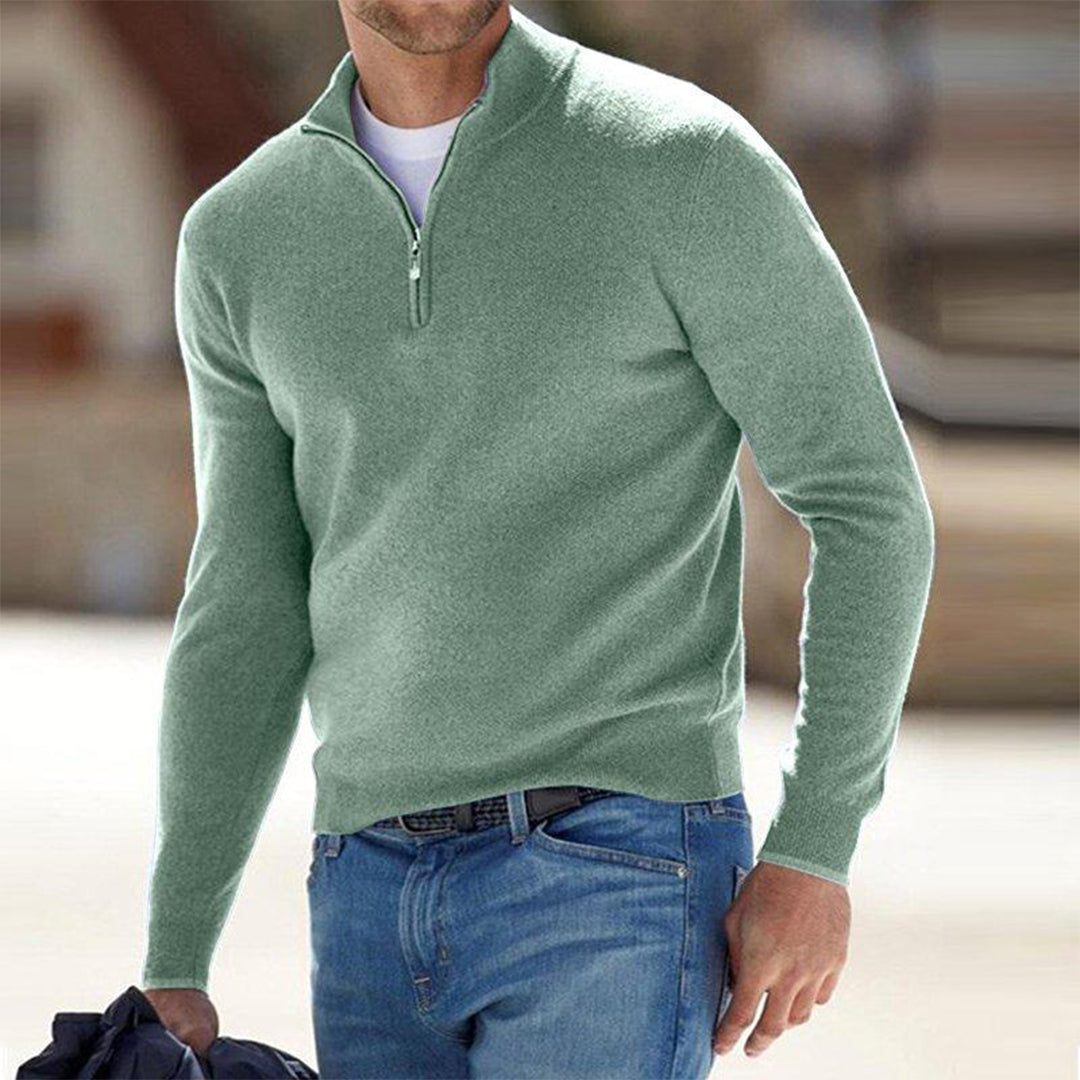 Classic Zip-Up Men's Sweater