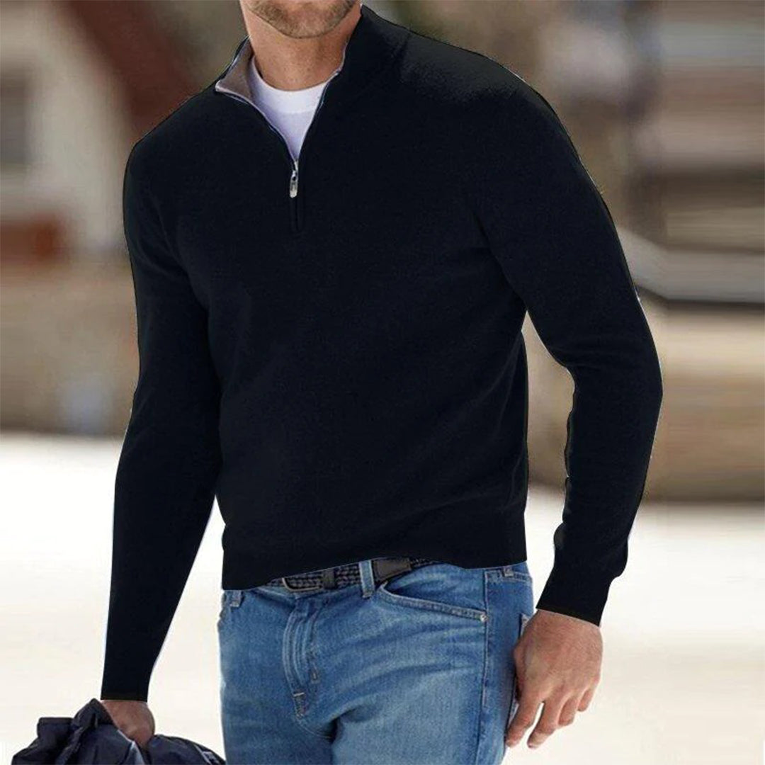 Classic Zip-Up Men's Sweater