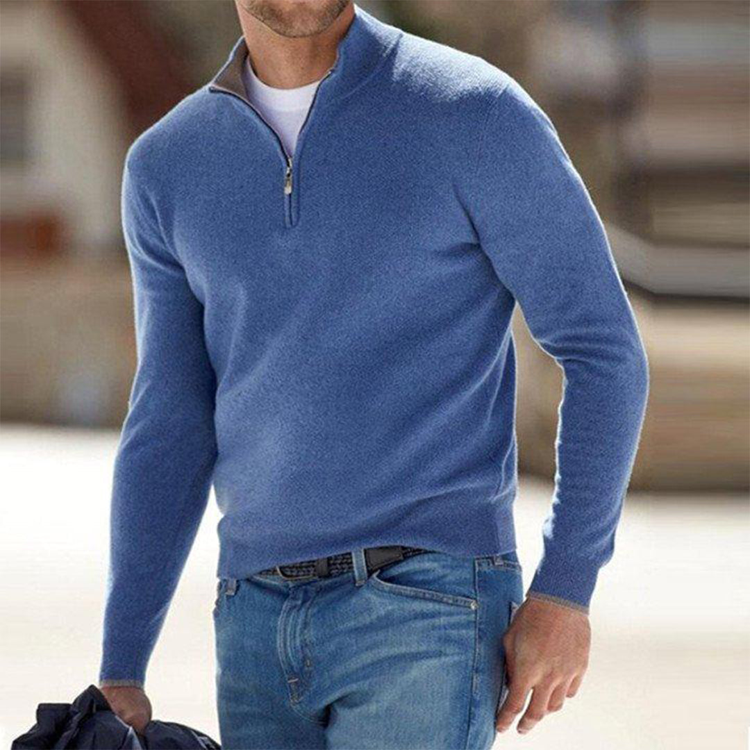 Classic Zip-Up Men's Sweater