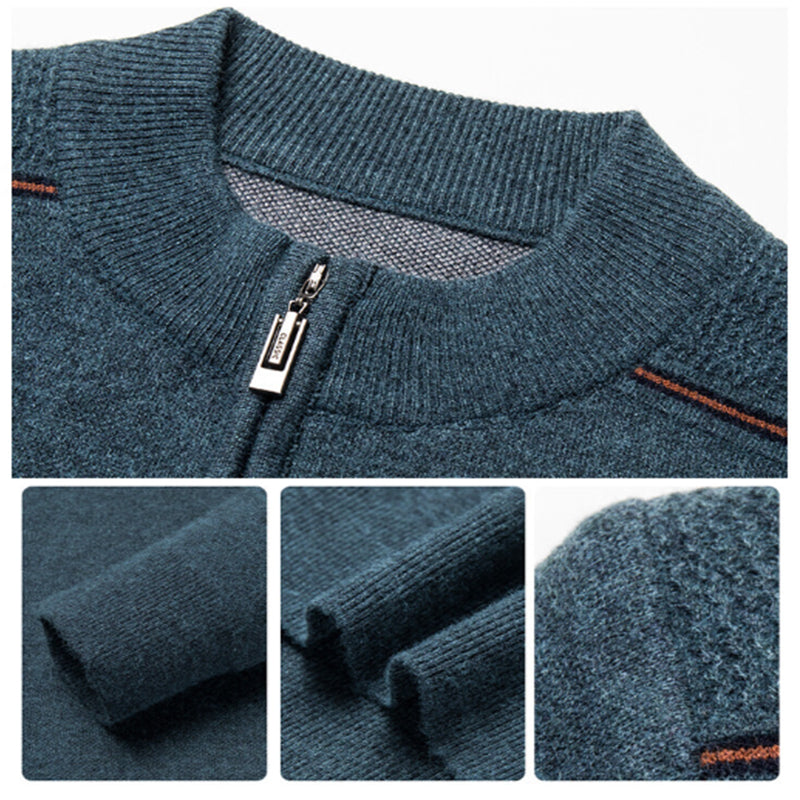 Men’s Classic Half Zip Polo Sweater