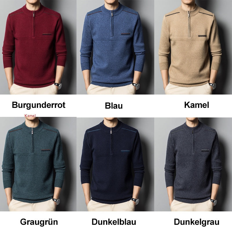 Men’s Classic Half Zip Polo Sweater